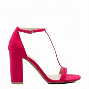 LE Chateau Pink T Strap Heel